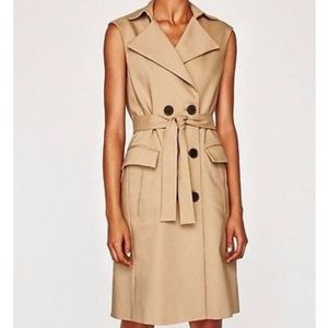Zara Camel trench Dress